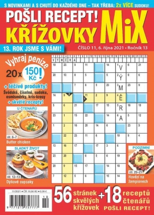 Pošli recept Křížovky MiX 11/2021