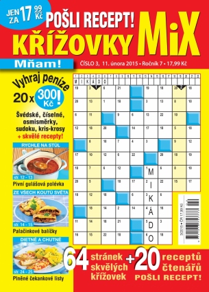 Pošli recept Křížovky MiX 3/2015