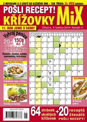 Pošli recept Křížovky MiX 6/2019