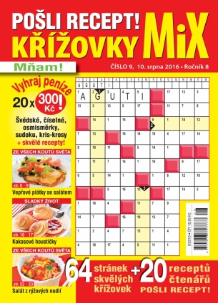 Pošli recept Křížovky MiX 9/2016