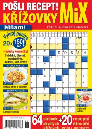 Pošli recept Křížovky MiX 9/2017