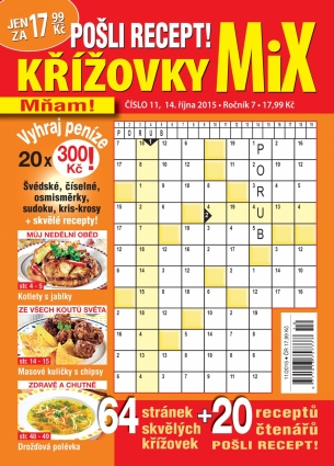 Pošli recept Křížovky MiX 11/2015