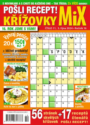 Pošli recept Křížovky MiX 11/2024