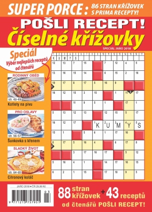 Pošli recept Superporce Číselné křížovky 1/2018