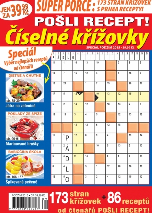 Pošli recept Superporce Číselné křížovky 3/2015