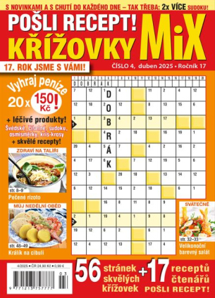 Pošli recept Křížovky MiX 4/2025