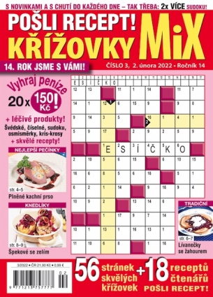 Pošli recept Křížovky MiX 3/2022