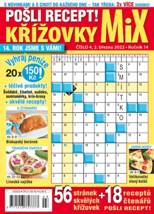 Pošli recept Křížovky MiX 4/2022