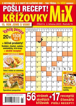 Pošli recept Křížovky MiX 4/2023