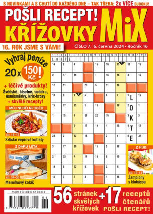 Pošli recept Křížovky MiX 7/2024