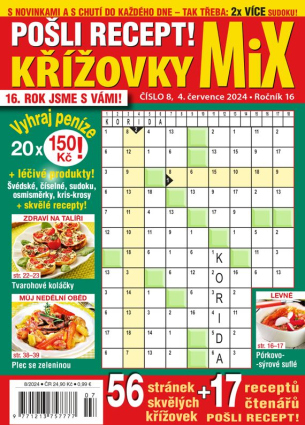 Pošli recept Křížovky MiX 8/2024