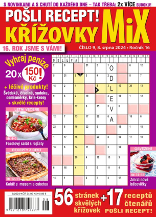 Pošli recept Křížovky MiX 9/2024