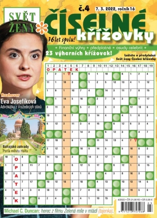 Svět ženy Číselné křížovky 4/2022